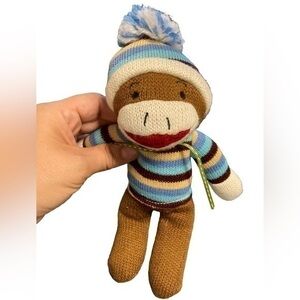 Dan Dee Collector's Choice Striped Sock Monkey 10 inch
